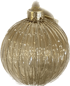 xmas hanging ball amber