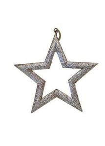 Xmas: hammered metal star tree deco
