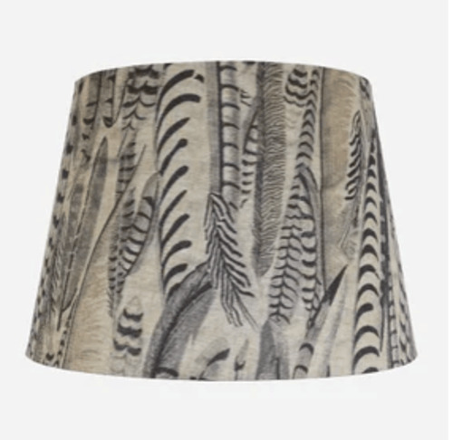 Lighting: lampshade feathered drum