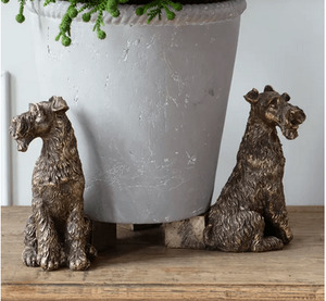 Pots & Vases: scottie dog pot stand set 3
