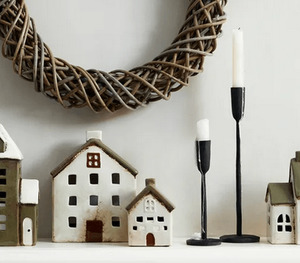 Xmas: alsace tealight villa olive green