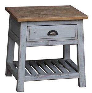 bedside grey parquet