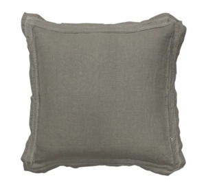 emilie 100% linen euro cover pair - fog
