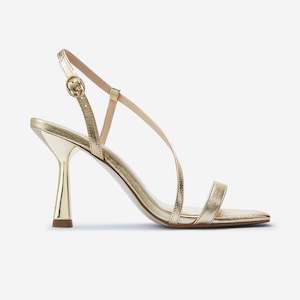 Sandals: Gabby Sandal Heel | Gold Leather