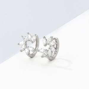 Gifts: Diamond shard petite hoops | silver