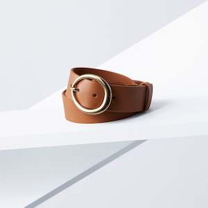 Belts: Molten Leather Belt 34mm | gold tan leather