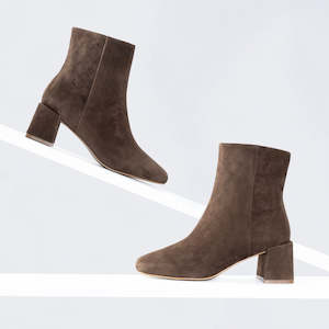 Boots: Aloe Ankle Boot | chocolate suede