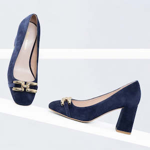 Aw24: Jolie Pump Heel | Navy suede