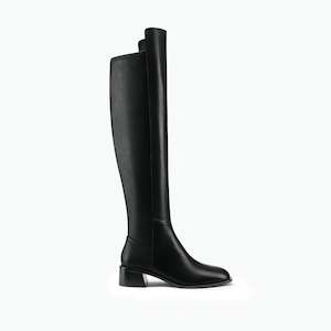 Brussels Ltd Ed Knee High Boot | Black leather