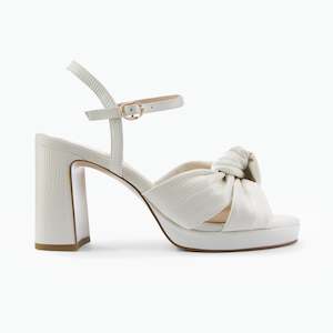 Bridal Collection: Kate Sandal Heel | Cream Leather