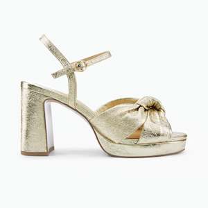 Bridal Collection: Kate Sandal Heel | Gold Leather