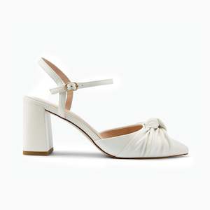 Ally Heel | Cream Leather