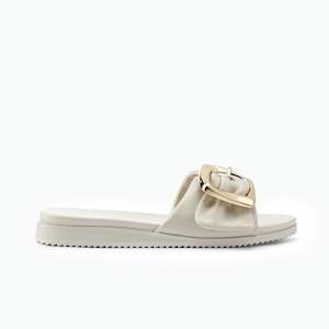 Bobbi Slide Sandal | Ivory Leather