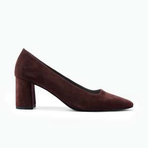 Isla Heel Choc-Cherry Suede