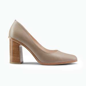 Cassie Heel Latte Leather