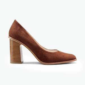 Heels: Cassie Heel Rust Suede