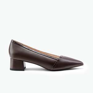 Georgia Heel Espresso Brown Leather