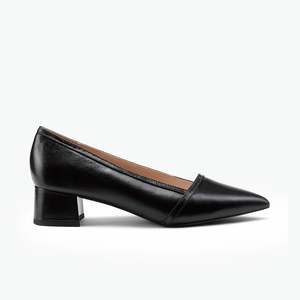 Georgia Heel Black Leather