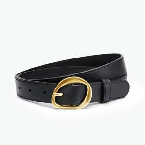 Maple Belt Black Leather