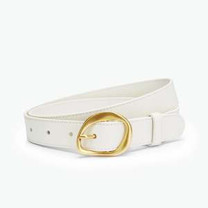 Maple Belt Cream Leather
