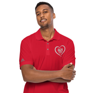 All We Need Is Love Adidas performance polo shirt - Nicole Wijngaarden Coaching