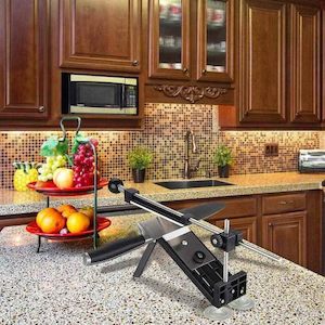 Knife Sharpener - Fix Angle Sharpening System + 4 sharpening stones