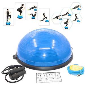 Health Beauty: Balance Ball Yoga Home Fitness Trainer Exercise w Resistance Straps