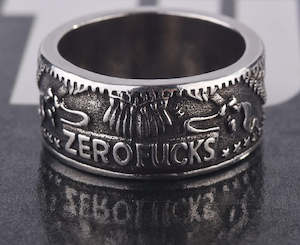 Gifts For Men: Zerof#%ks Silver Mens Ring