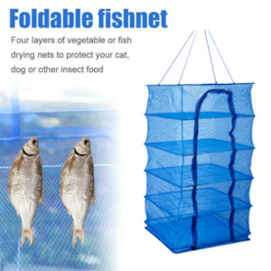 Fish/Food Drying Rack Net Folding Mesh Hanger