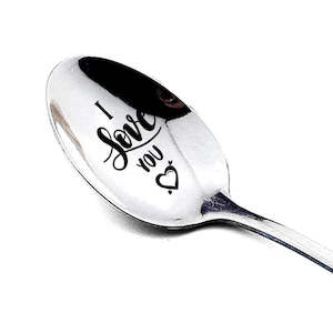 Beautiful Stainless Steel Engraved Spoon