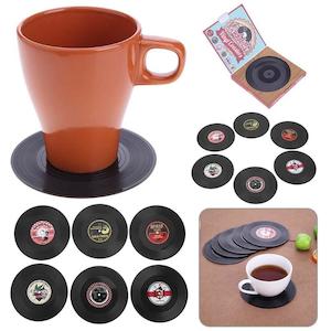 Retro Vinyl Record 6 pack of Coasters - Heat-resistant & Non Slip