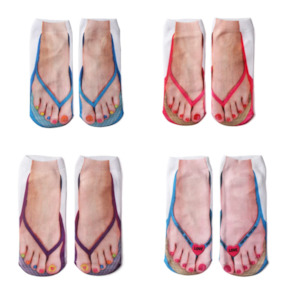 Novelty Gifts: Jandal Novelty Socks - 4 Pack