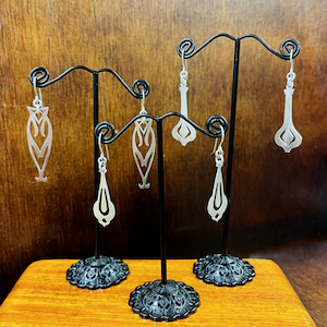 JB100 - Nouveau Silver Earrings - Ninjaflower