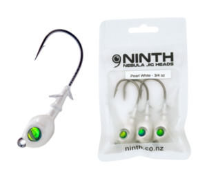 Products: Nebula Jig Head – Pearl White Qty 3