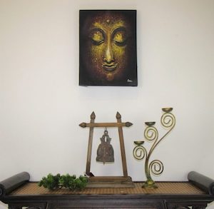 Teak Single Brass Bell