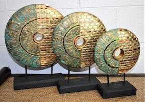 Mosaic Green Circles 20cm, 25cm, 30cm