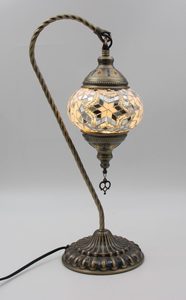 Turkish Large Swan Lamp 46cm: Turkish Mosaic Large Swan Lamp White – 46cm