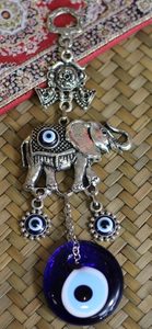 Turkish Evil Eye Metal Wall Hanging With Elephant-5