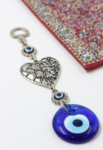 Evil Eye Metal Wall Hanging With A Heart