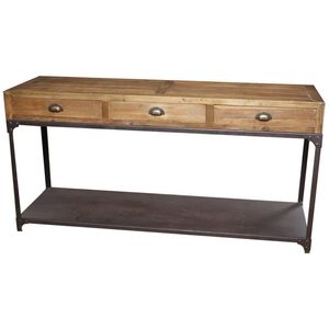 Products: Console With Metal Shelf – Nirvana Interiors