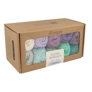 NEW Scheepjes Stone Washed colour pack 10x25g - Chakras