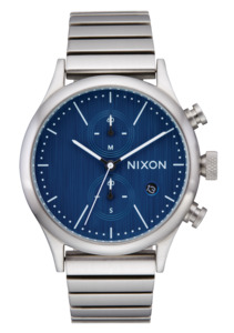 Mens Chrono Watches: Station Chrono - Silver / Indigo