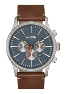 Sentry Chrono Leather - Lt Gunmetal / Basalt / Sienna