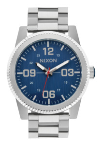 Mens Oversized Watches: Corporal Stainless Steel - Silver / Indigo