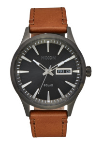 Sustainable Watches: Sentry Solar Leather - Gunmetal