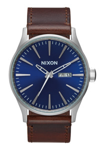 Mens Blue Watches: Sentry Leather - Blue / Brown
