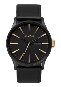 Sentry Leather - Matte Black / Gold