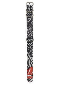 Rolling Stones 20mm Recycled One Piece Band - Black / Gray