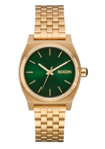 Womens Small Watches: Medium Time Teller - Gold / Green Sunray