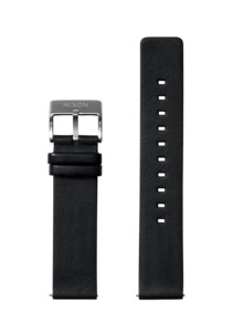 20mm Veg Tanned Leather Band - Black
